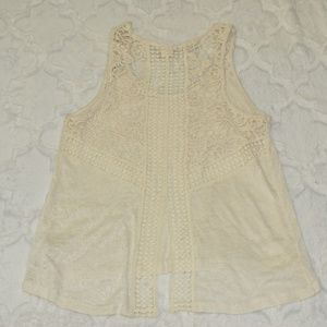Mossimo Cream Lace Back Tank